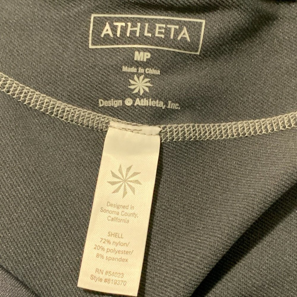Athleta Gray Streamline Yoga Capri Pants Sz MP - Picture 5 of 6